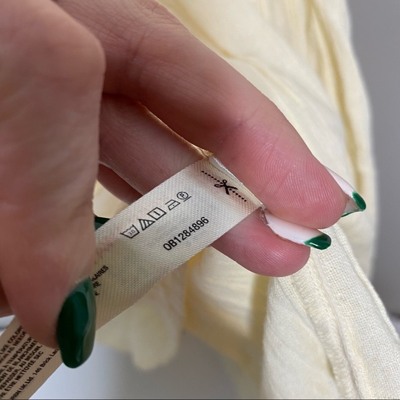 NEW NWT Free People Happy With You Mini Dress Tiered Smocked Ivory Summer Dress - Picture 12 of 15